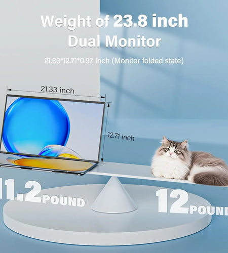 InnoView Foldable 23.8" Dual Monitor-INVPM609