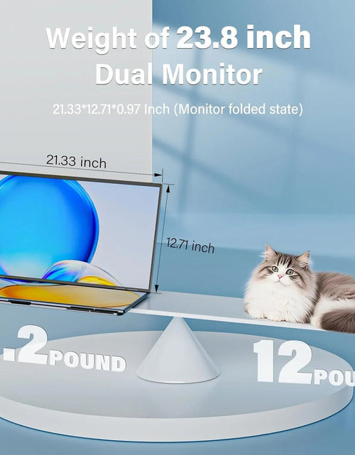 Load image into Gallery viewer, InnoView Foldable 23.8" Dual Monitor-INVPM609
