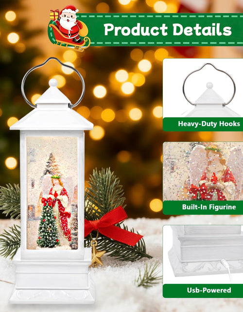 Load image into Gallery viewer, Little Glee Christmas Lantern LED Music Holiday Decoration Angel Tree Resin
