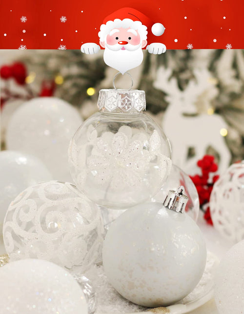 Load image into Gallery viewer, SUPREME XMAS Clear Christmas Ornaments 60mm 30ct Shatterproof White

