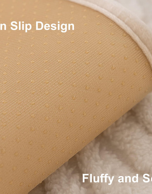 Load image into Gallery viewer, Aucrovee Plush Non Slip Sofa Cover 3 Cushion 36x63 White 1 PCS
