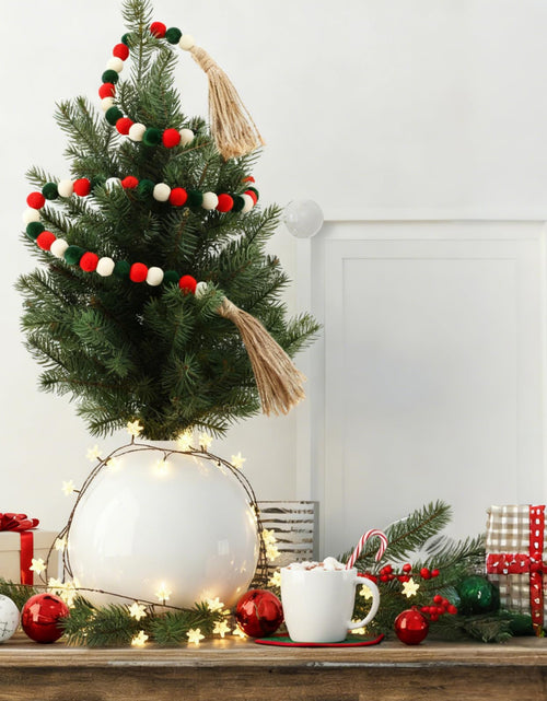 Load image into Gallery viewer, Canlierr Velvet Christmas Bead Garland 39in Neutral Flock Beads Tassels
