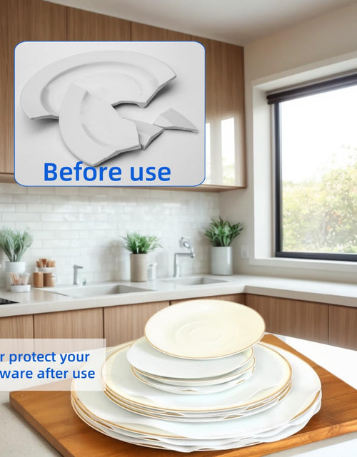 Load image into Gallery viewer, Ceramic Plate Separator Pads 36 Felt Protectors 10/6/4.5 Inch Washable Reusable
