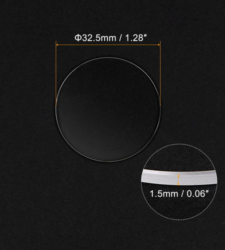 uxcell 32.5mm Sapphire Crystal Watch Glass Lens Round Flat 1.5mm Replacement