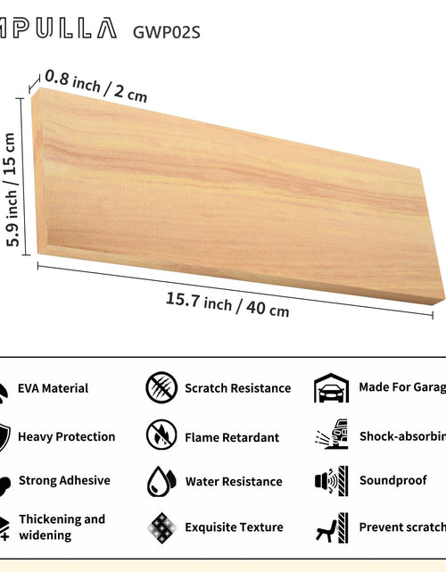 Load image into Gallery viewer, AMPULLA GWP02S Wood Grain Garage Wall Protector Car Door Protectors 2-Pack

