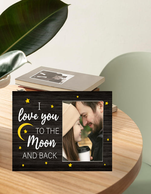 Load image into Gallery viewer, CAIFZ I Love You to the Moon and Back Picture Frame 4x6 Gift for Couple
