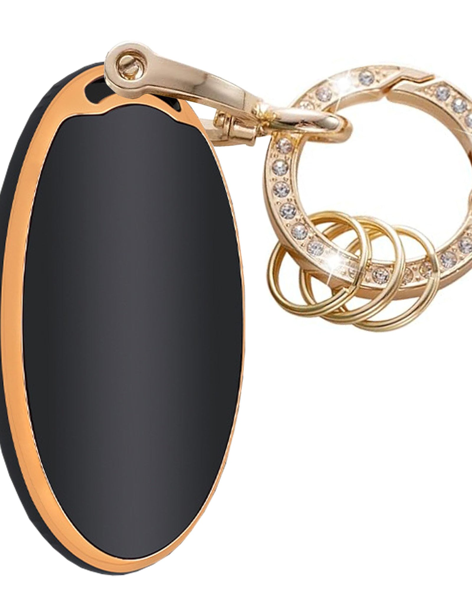 TAPAYICA Hyundai Key Fob Cover 7Buttons Black-Gold for Ioniq 6 Grandeur GN7 KONA
