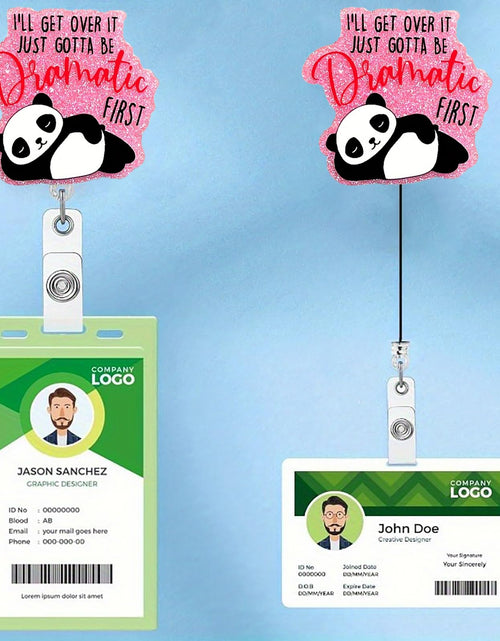 Load image into Gallery viewer, CHAONENG Funny Panda Nurse Badge Reel Retractable Clip Medical Worker ID A54
