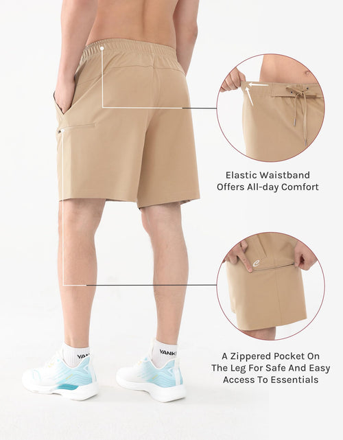 Load image into Gallery viewer, Cosmolle Hiking Cargo Shorts Quick Dry Stretch Lightweight Brown Size M
