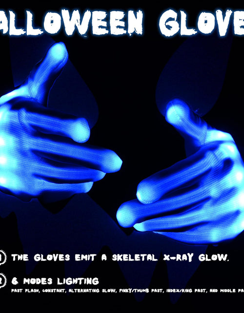 Load image into Gallery viewer, Waipfaru Halloween Scream Mask with Gloves Blue 2PCS Plastic
