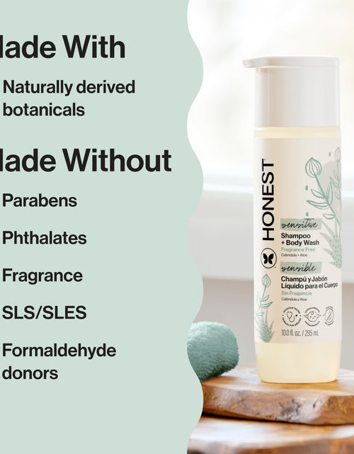 Load image into Gallery viewer, The Honest Company 2-in-1 Baby Shampoo &amp; Body Wash Fragrance-Free 10 fl oz
