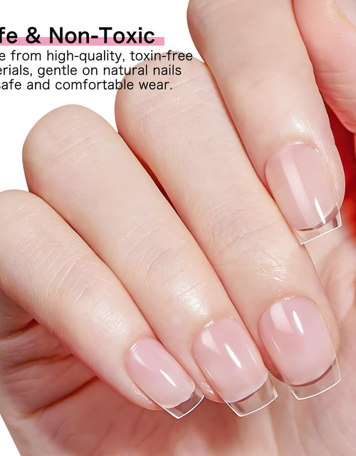Load image into Gallery viewer, Creaglam Short Square Nail Tips 240Pcs Clear Acrylic 12 Sizes Soft Gel
