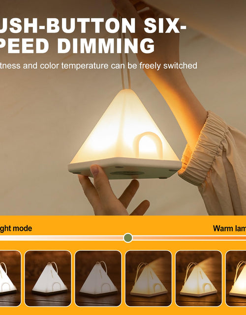 Load image into Gallery viewer, NPJGKY Portable Hanging Tent Night Light Desk Lamp Touch Dimmable Timer White
