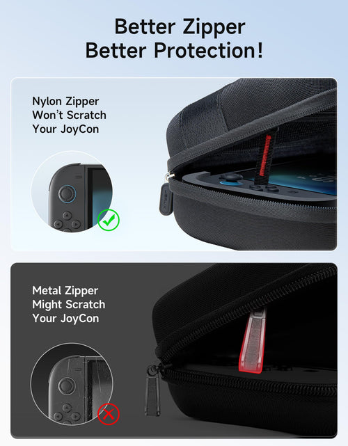 Load image into Gallery viewer, JSAUX Large Capacity Hard Shell Carrying Case Nintendo Switch 2, 20 Slots Black
