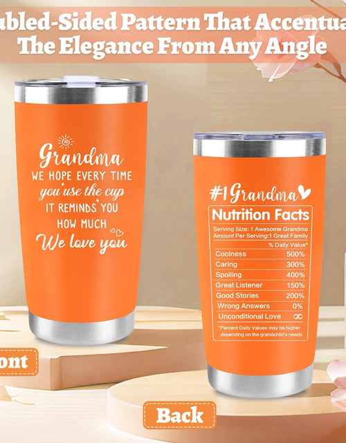 Load image into Gallery viewer, CUPLOOV 20 Oz Rose Gold Stainless Steel Love Rose Tumbler Birthday Gift
