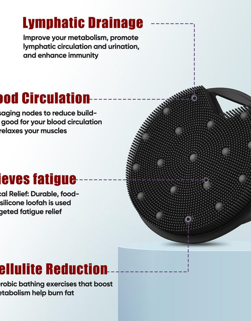 Load image into Gallery viewer, Canroom Silicone Body Scrubber Anti Zinc Infused Exfoliating Black
