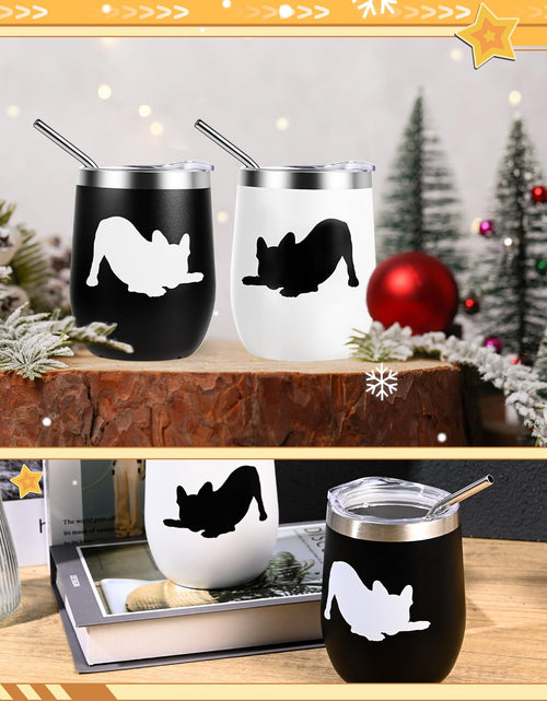 Load image into Gallery viewer, Yoiemivy French Bulldog Insulated Wine Tumbler Set 2, 12oz, Christmas Gift
