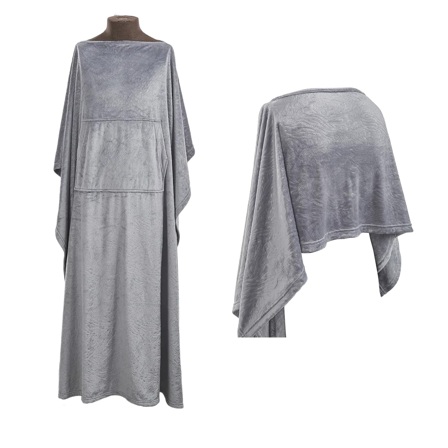 Commollis 2-in-1 Travel Blanket & Pillow Lightgray Compact Warm All-Season