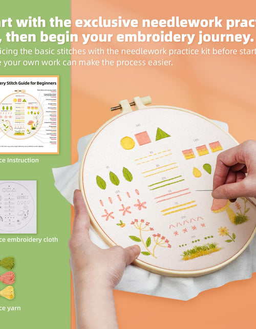 Load image into Gallery viewer, 4 Pack Beginner Embroidery Kits DIY Starter Kit w Hoop Threads Tools
