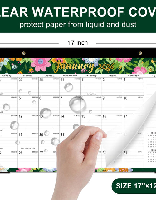 Load image into Gallery viewer, Lbylyhxc 2026-2027 18-Month Desk Calendar 17x12 Flowers Jan 2026-Jun 2027
