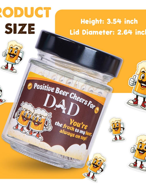 Load image into Gallery viewer, SOLMAY Funny Beer Cheers Gift Jar with 60 Uplifting Messages for Dad 0.5
