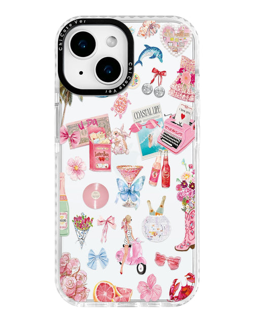 Load image into Gallery viewer, ChiCaseVer iPhone 13 Case Coastal Romance Pink TPU Slim Military-Grade
