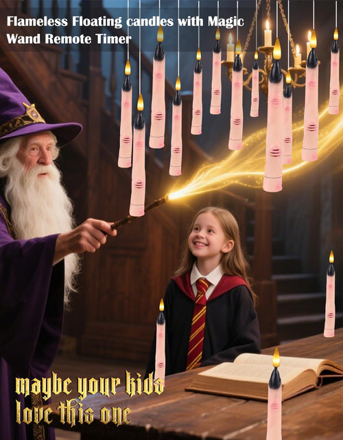 Load image into Gallery viewer, BVCNIG 20-Pack Halloween Floating Candles with Magic Wand Remote 6in Warm White
