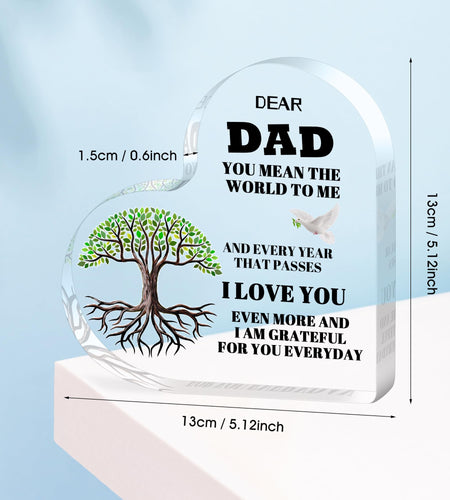 AmazerPad Gifts For Dad Acrylic Puzzle Plaque Desk Decor 5.1x5.1 In Cool Dad