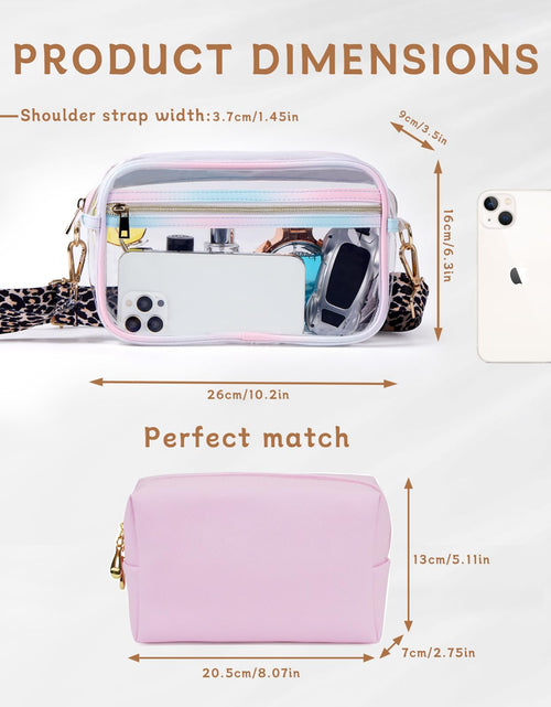 Load image into Gallery viewer, HANXIUCAO Clear Small Crossbody Bag for Women Fashionable TPU+PU
