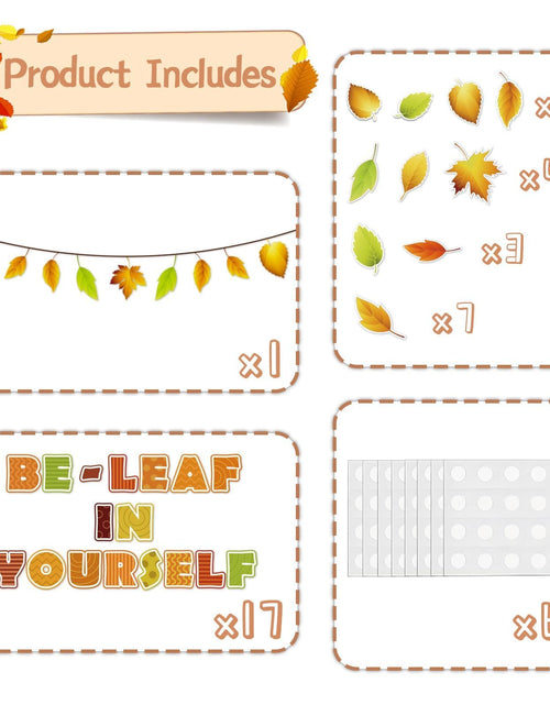 Load image into Gallery viewer, EggSun 112pcs Thanksgiving Fall Bulletin Board Decorations Maple Leaf 14x8in
