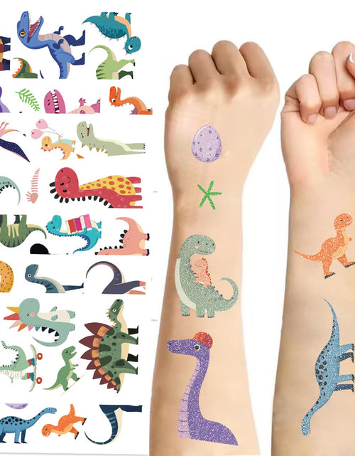 Load image into Gallery viewer, SBOBUY Dinosaur Temporary Tattoos 10 Sheets Blue Cartoon Kids Party Favors
