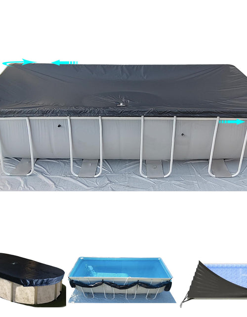 Load image into Gallery viewer, SIHAIAN 16x28Ft Oval Pool Cover UV Weather Resistant Side Storage
