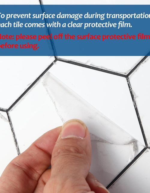 Load image into Gallery viewer, Yipscazo Hexagon Peel Stick Backsplash Tile SPC Faux Marble Pure White 1 Sheet
