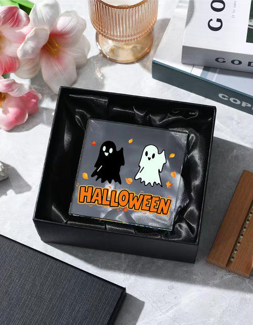 Load image into Gallery viewer, YouerCrystal Halloween Sign Colorful Glass Ghost Decor 3.94 Inch
