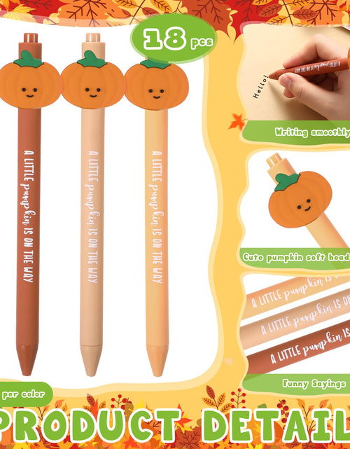 Load image into Gallery viewer, Watersay 18 Sets Thanksgiving Pumpkin Baby Shower Favors Fall Ballpoint Pens
