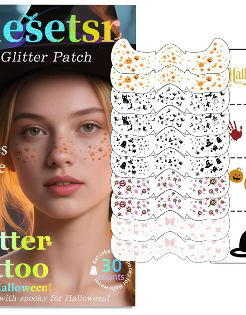 Load image into Gallery viewer, Diesetsr Face Glitter Freckles Temporary Tattoos Stickers Black 30 PCS

