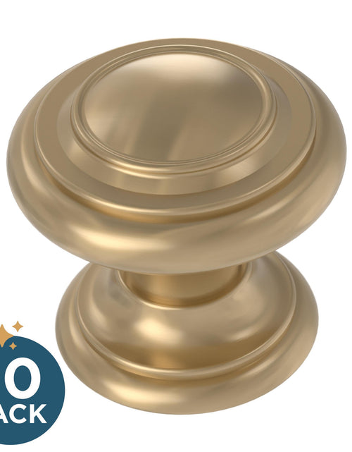 Load image into Gallery viewer, Franklin Brass Matte Black Cabinet Knobs 1-1/8" Round 10-Pack Simple Double Ring
