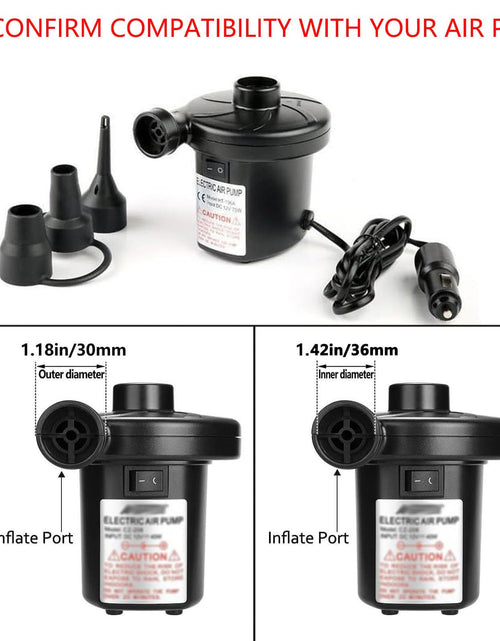 Load image into Gallery viewer, ZROSIN 5Pcs Black Electric Air Pump Replacement Nozzles 3 Sizes Plastic
