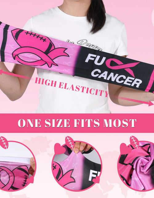 Load image into Gallery viewer, PABOBIT Breast Cancer Awareness Pink Ribbon Arm Sleeve Football 1Pair Size Adult
