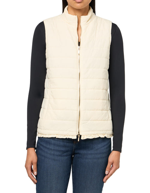 Load image into Gallery viewer, MULTIPLES Women's Plus Size Thru Collar Zip Pocket Quilted Vest, Winter White.
