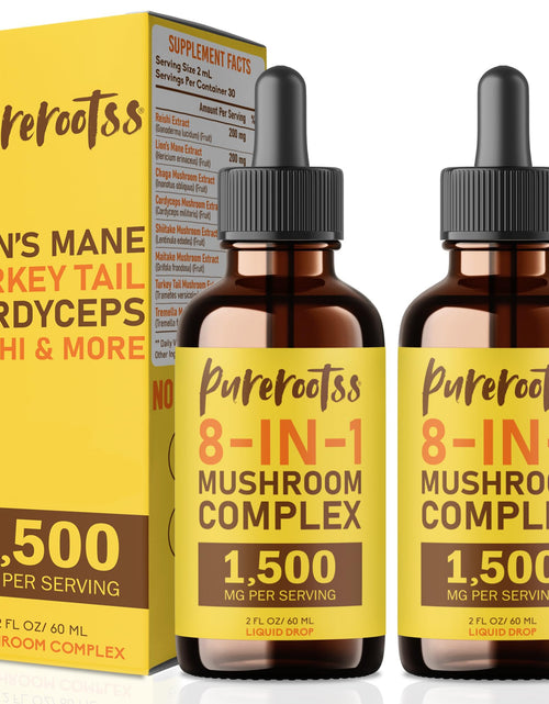 Load image into Gallery viewer, BestBy04/27 PureRootss Mushroom Complex Liquid Drop 1500MG 2 Fl Oz Pack 2
