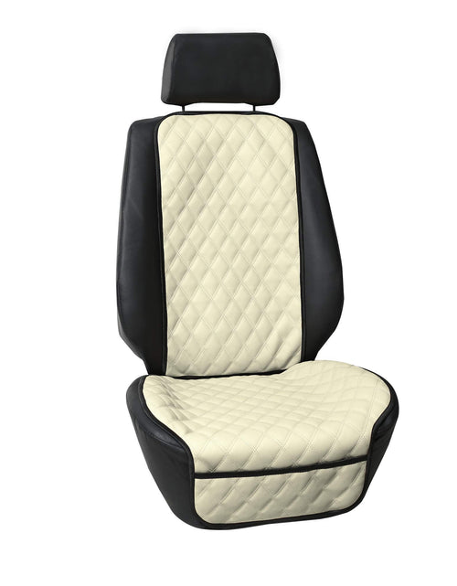 Load image into Gallery viewer, FH Group Car Seat Cushion Faux Leather Airbag Compatible Universal Beige
