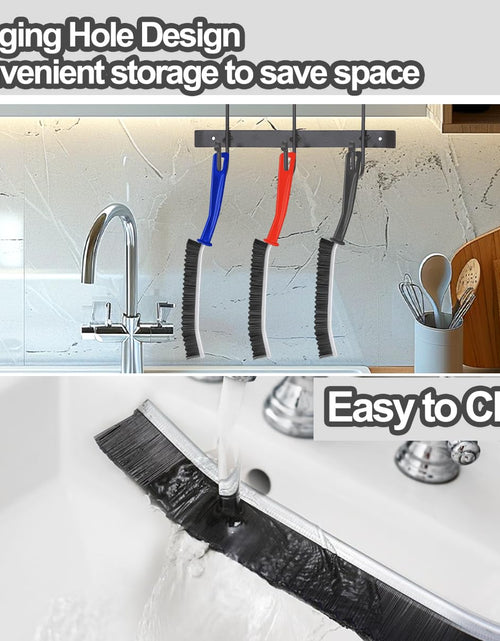 Load image into Gallery viewer, XANGNIER Hard Bristle Crevice Cleaning Brush 3 Pcs Multicolor
