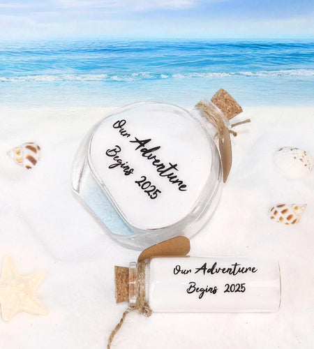 muchly 2 Pcs Honeymoon Sand Keepsake Jar Our Adventure Begins 2025 Heart