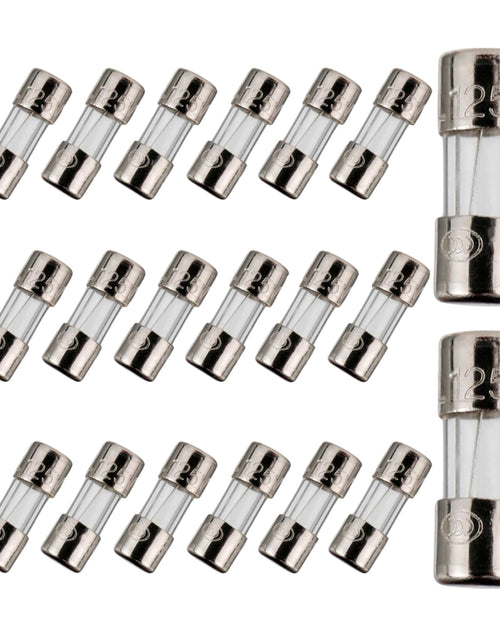Load image into Gallery viewer, TWI Fuses Mini Christmas Light Strings Replacement Glass Fuses 3A 110V 125V 20pc
