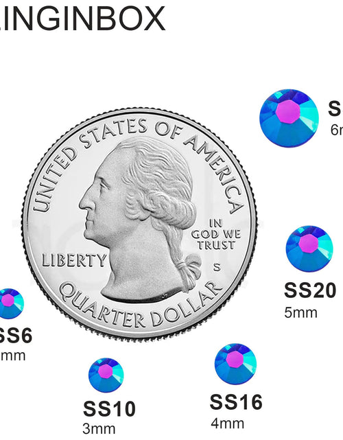 Load image into Gallery viewer, Blinginbox 1500pcs 5mm AB Resin Flatback Rhinestones Round Non-Hotfix Sapphire
