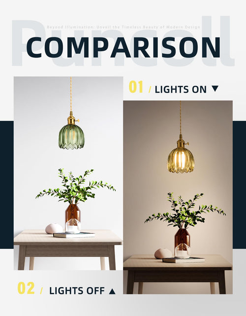 Load image into Gallery viewer, puncoll Vintage Small Pendant Light Green Glass Kitchen Island H2509-GR
