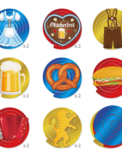 Load image into Gallery viewer, Generic Munich Oktoberfest Swirl Decorations Gold PVC Party Hanging Streamers
