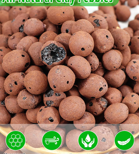 TOYPOPOR Leca Clay Pebbles Grow Media 6 Quarts Lightweight Clay Balls