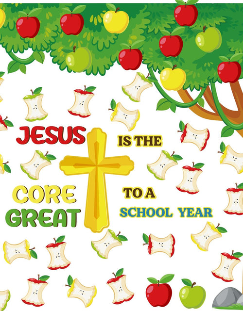 Load image into Gallery viewer, Zonon Religious Classroom Bulletin Board Set Christian Fall Apple Cutouts
